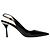 Escarpines slingback con adornos en charol negro Miu Miu