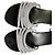 Sandali con tacco slide Giuseppe Zanotti in pelle argento decorati con strass - vista 11