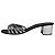 Sandali con tacco slide Giuseppe Zanotti in pelle argento decorati con strass - vista 4