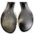 Sandali con tacco slide Giuseppe Zanotti in pelle argento decorati con strass - vista 9