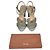 Sandalias de cuero con adornos de cristal Miu Miu en Silver Glitter Plata Metálico - vista 10