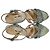 Sandalias de cuero con adornos de cristal Miu Miu en Silver Glitter Plata Metálico - vista 5