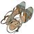 Sandalias de cuero con adornos de cristal Miu Miu en Silver Glitter Plata Metálico - vista 6