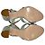 Sandalias de cuero con adornos de cristal Miu Miu en Silver Glitter Plata Metálico - vista 8
