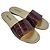 Sandali piatti slide in pelle marrone con effetto coccodrillo Prada Rosso - vista 6