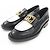Timeless Scarpe in pelle di vitello e metallo Chanel G45155B14003 Nero Bianco - vista 3