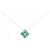 Autre Marque Collana con smeraldo e diamanti Au750 Argento