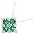 Autre Marque Collana con smeraldo e diamanti Au750 Argento - vista 3