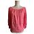 Saint Laurent Rive Gauche Rosa Seidenbluse mit Schleifenmuster Pink