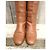 Gucci Botas Altas de Cuero Marrón Castaño - vista 3