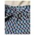 Prada Calça Larga Estampada em Viscose Marrom Branco Azul - vista 7