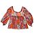 Etro Blusa de Seda con Estampado Paisley Naranja Castaño Rosa Blanco Azul