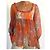 Etro Blusa de Seda con Estampado Paisley Naranja Castaño Rosa Blanco Azul - vista 2