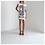 Vestido de seda Hermès "Jungle Love" Negro Blanco - vista 2