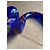 Autre Marque Boda Kosta Konstglas Blue Glass Serpent Sculpture Black White Red - view 2