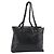 Borsa Tote PRADA in plastica con catena in pelle nera e argento Auth bs35453 Nero