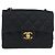 CHANEL Mini Matelasse 17 Chain Shoulder Bag Satin Black Gold CC Auth 182739SAV Nero D'oro - vista 13
