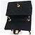 CHANEL Mini Matelasse 17 Chain Shoulder Bag Satin Black Gold CC Auth 182739SAV Nero D'oro - vista 9