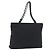Borsa a tracolla Salvatore Ferragamo Vala Chain in tela nero argento Auth 183134