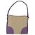PRADA Schultertasche Canvas Beige Silber Auth 183714 - Ansicht 2