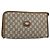 Clutch GUCCI GG Plus Supreme PVC Beige Oro Auth 184487 D'oro