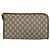 Clutch GUCCI GG Plus Supreme PVC Beige Oro Auth 184487 D'oro - vista 2