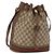 Borsa a tracolla GUCCI GG Supreme Web Sherry Line PVC Beige Oro Auth 182622 D'oro