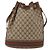 Borsa a tracolla GUCCI GG Supreme Web Sherry Line PVC Beige Oro Auth 182622 D'oro - vista 2