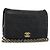 CHANEL Matelasse Chain Shoulder Bag Lamb Skin Black Gold CC Auth gh2043 Golden