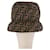 FENDI x FRGMT x POKMON ZUCCA Canvas Bucket Hat Mini-Dragon Brown Auth 161464SM Black  - view 2
