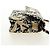 CHANEL Borsa a tracolla Chain Mini Matelasse Satin Beige Gold CC Auth 183621M D'oro - vista 4