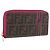 FENDI Zucca Canvas Langgeldbörse PVC Schwarz Braun Auth 184235A