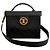 Chanel Vintage Vanity Case aus gestepptem Leder Schwarz