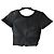 Maje Leder-Top in Schwarz