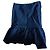 Falda Mini Maje Azul Marino Texturizada con Volante Azul oscuro