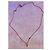 Autre Marque Collana Croce Placcata Oro Rosa con Pietra Nera D'oro