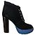 Kenzo Stivaletti stringati in scamosciato nero Blu