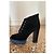 Kenzo Stivaletti stringati in scamosciato nero Blu - vista 4