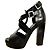 Michael Kors Sandali con Zeppa in Pelle Nera Nero