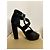 Michael Kors Sandali con Zeppa in Pelle Nera Nero - vista 2