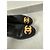 Botas Chanel de cuero negro con logo CC dorado - vista 3