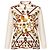 Hermès Suéter polo de seda y cachemira "Petite Main", Talla M Blanco Multicolor Beige