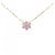 Autre Marque Collana con zaffiro e diamanti Au750 Flower Rosa