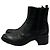 Prada Botas Chelsea de cuero negro