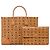MCM Borsa Shopper Visetos con Pochette Marrone Cognac