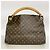 Borsa a Spalla Louis Vuitton Monogram Artsy MM Marrone - vista 10