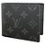 Portafoglio Slender Louis Vuitton Monogram Eclipse Nero
