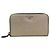 Prada Saffiano Metal Round Zip Wallet Golden