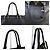 Borsa Tote/Borsa a Spalla Vitello Phoenix Prada Nero - vista 7
