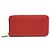 Hermès Cartera Hermes Azap Long en piel y seda roja
